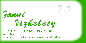 fanni vizkelety business card